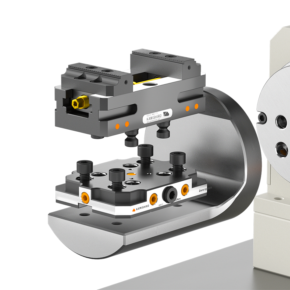 Kamishiro Precision Zero point clamping vise modular cnc milling machine  tools self centering vise zero point clamping system