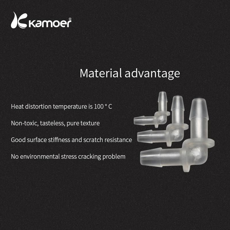 Kamoer L-joint plastic transparent hose silicone hose pagoda corner joint 2-way equal diameter waterproof gas pipe