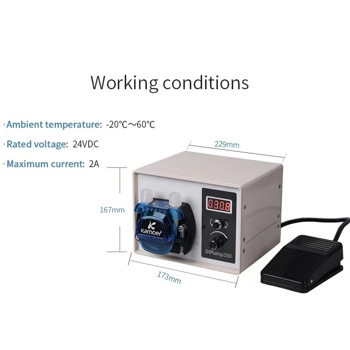 Kamoer DIP 24V DC Medical Peristaltic dosing pump small food grade circulating self-priming large flow water pump