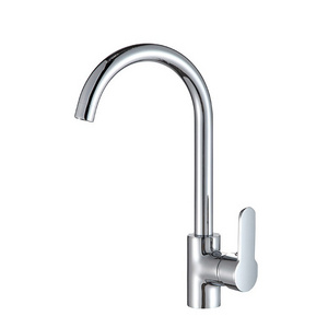 Kitchen Commercial Goose Neck Basin Farmhouse Mixer Goose Neck Faucet Sink Modern Single Handle Zinc Alloy Water Taps