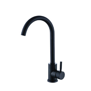 2021 Black Basin Kitchen Modern Apartment Water Taps Single Handle 304 Stainless Steel Mixer Faucet