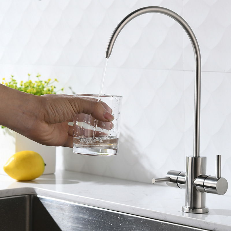 Home Water Purifier Faucet Stainless Steel Filter Direct Drinking Faucet Brushed Kitchen tap