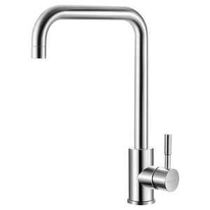 2022 Wholesale Cheap Modern Deck Mounted Kitchen Mixer Water Tap 304SUS Goose Neck Commercial Single Handle Faucet