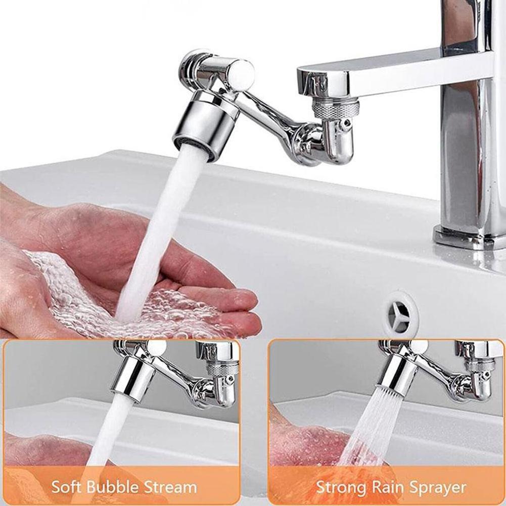 Universal Multifunctional Brass Faucet Extender Foldable Big Angle Rotate Spray 1080 Degree Swivel Faucet For Bathroom Sink