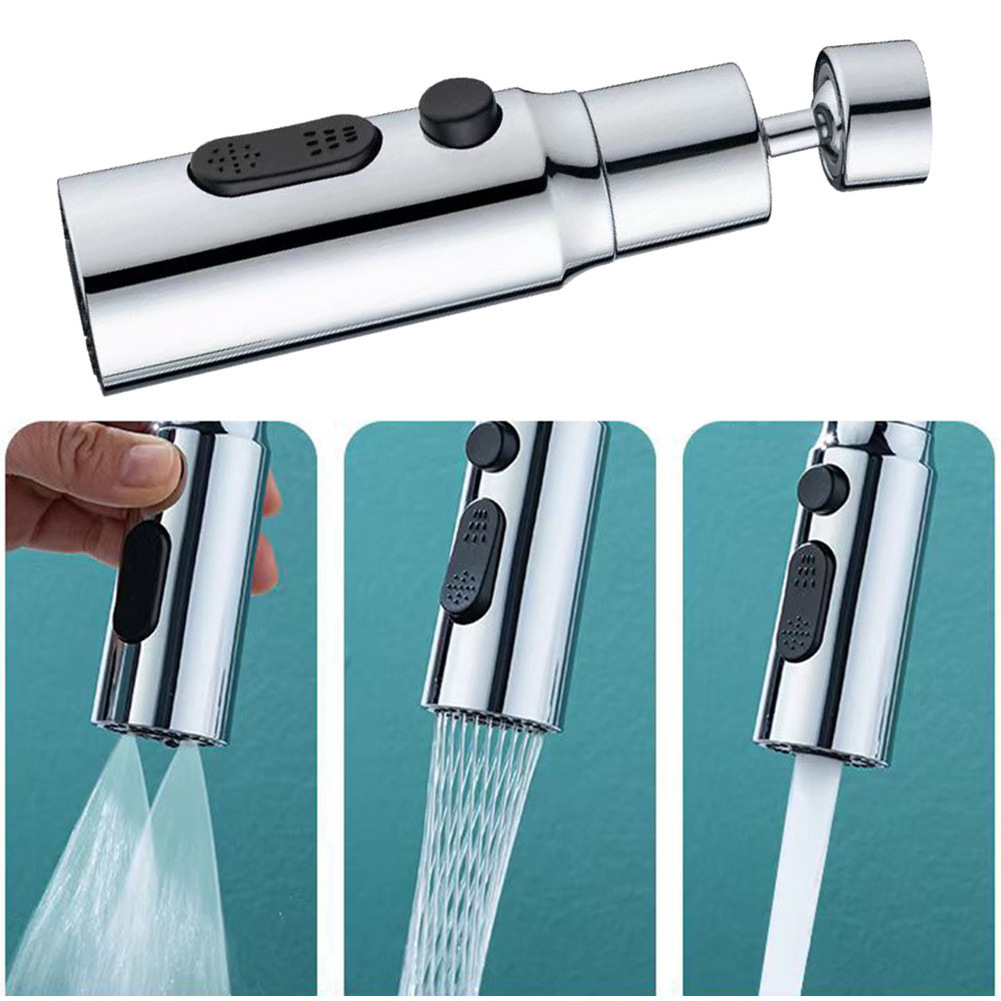 3 Modes Anti-splash Kitchen Tap Extender Adapter Lengthened Universal 360 Degree Rotary Swivel Kitchen Faucet Nozzle