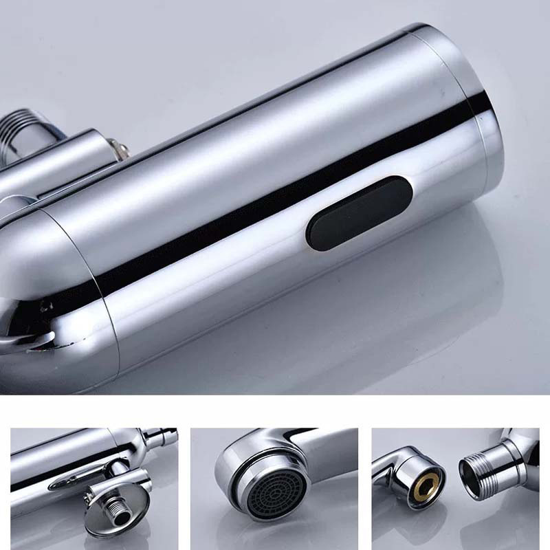 Commercial Sanitary Ware Wall-mounted Smart Basin Mixer Tap Automatic Sensor Hand Washing Touchless Basin Faucet