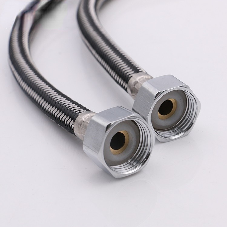 1 Pair 60cm Stainless Steel Flexible Plumbing Pipe Cold Hot Mixer Faucet Water Supply Hoses Faucet Hose Bathroom Accessories