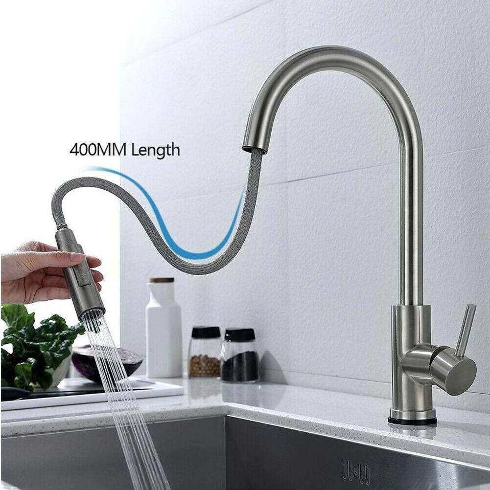 Luxury matte black mixer pull down spray taps flexible folding kitchen faucet tap for kitchen  sink