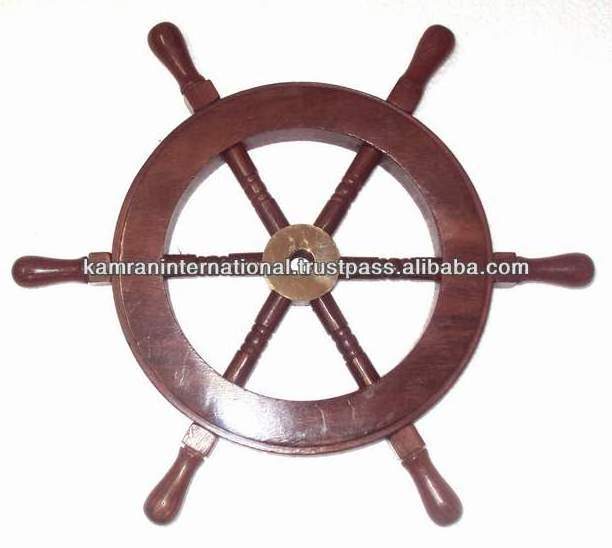 Smaller size nautical ship wheel wooden ship wheel decorative ship wheel