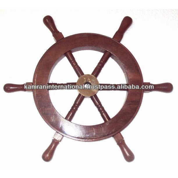 Smaller size nautical ship wheel wooden ship wheel decorative ship wheel