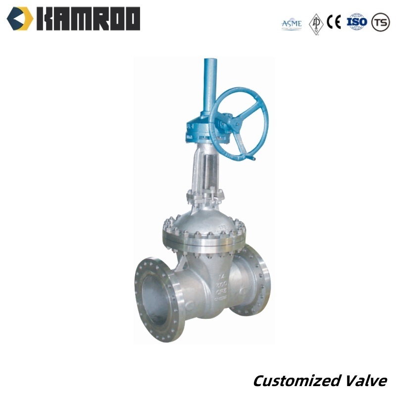 Kamroo ANSI CF8/CF8m API 600 API 6D Hand Wheel /Bevel Stainless Gate Valve