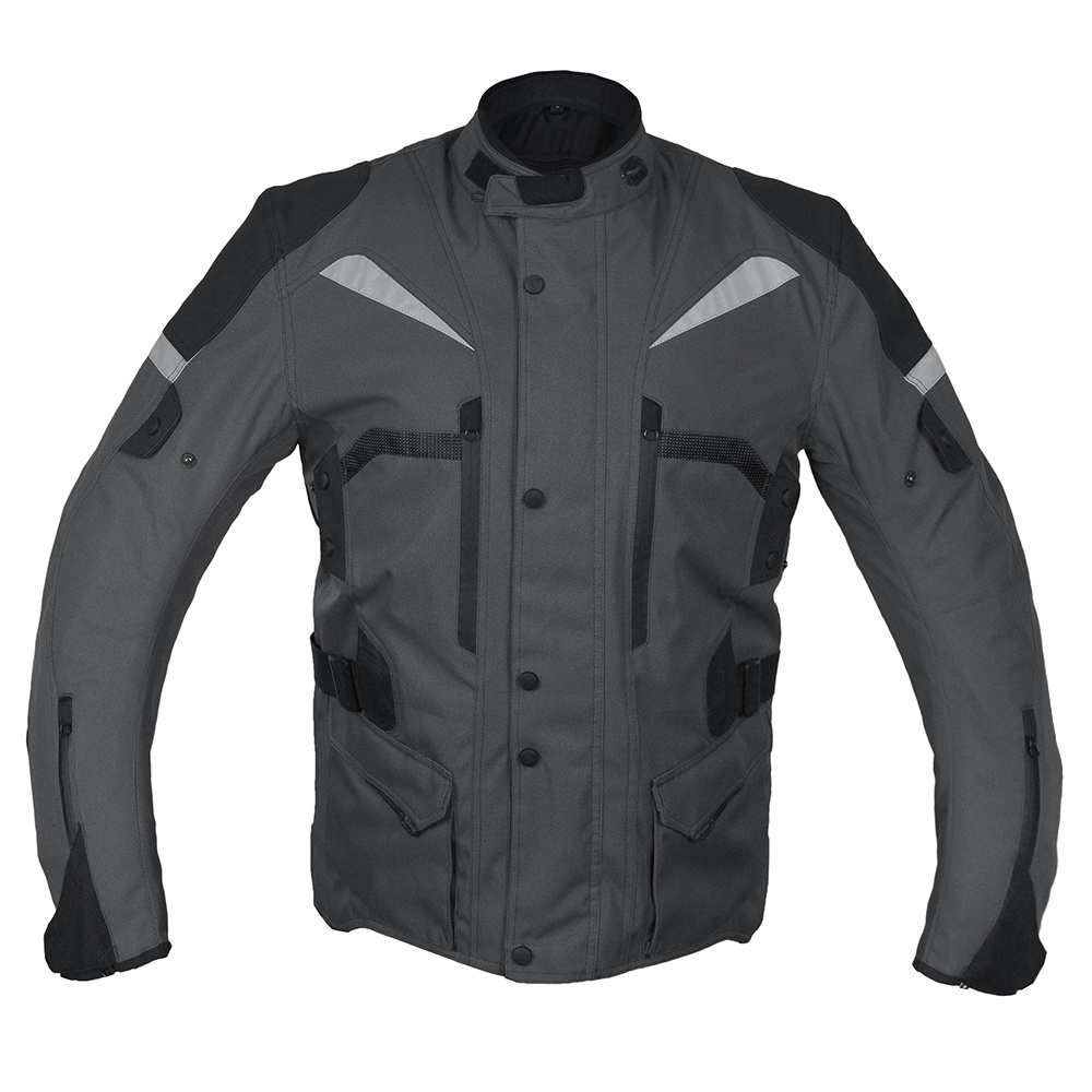 Men's waterproof black cordura textile motorbike jacket best quality motorcycle Cordura Jacket by KAMRO