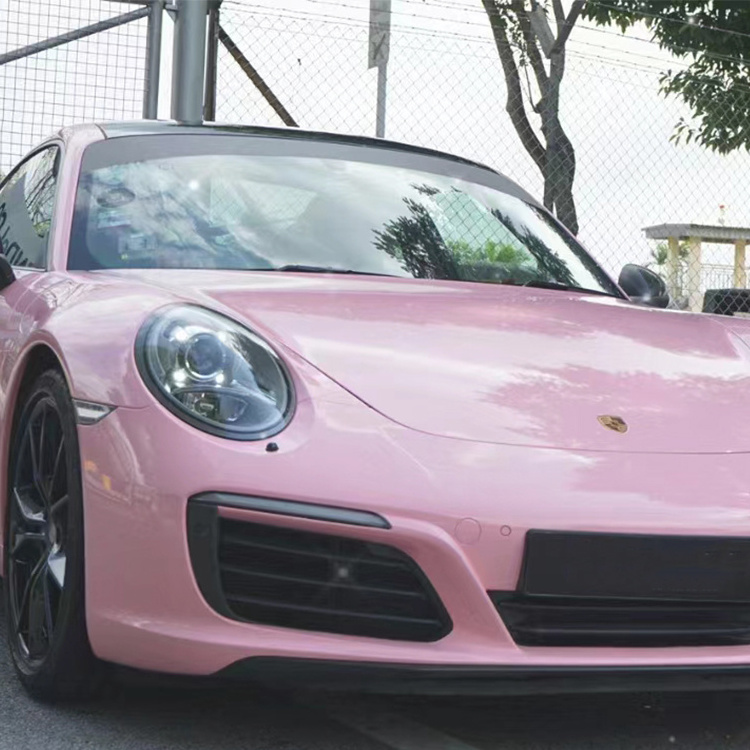 Wholesale High Quality Pink Wrap Film Color Changing Adhesive Vinyl Film Car Body Cherry Blossom Powder Wrap Car Sticker