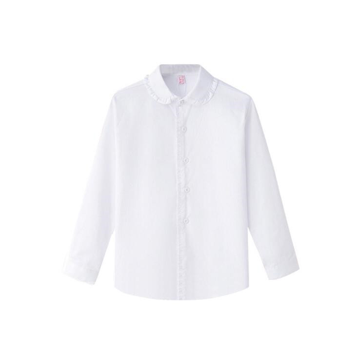 High Quality White Long Sleeve Uniforms School Shirt