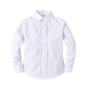 High Quality White Long Sleeve Uniforms School Shirt