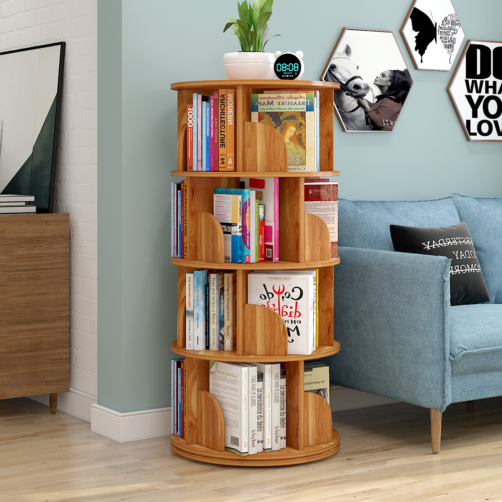 Wood 360 Rotating Wood Bookshelf Children Bookshelf Book Shelf for Kids Storage Rack Shelves Bookcase For Children