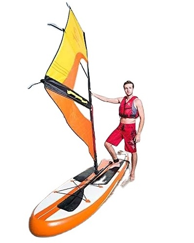 2023 Fabulous Inflatable 0.9mm PVC 10ft. SUP Sailboat Windsurfing Paddle Surf Board New