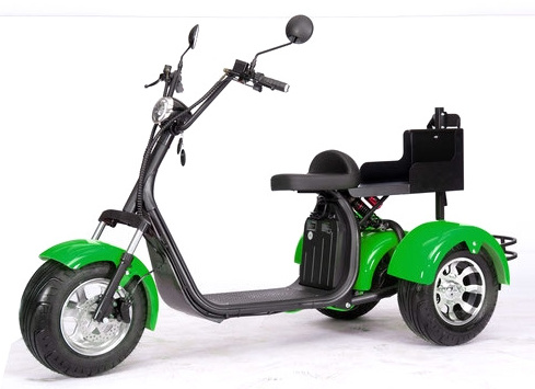 Brand New 2000W 8 Inch Iron Wheels Electric Fat Tire Trike 60V 12Ah 3 Wheel Scooter Moped Bike with Golf Rack