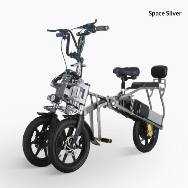 Lowest Price 2024 Electric Reverse Foldable Trike Bicycle Bike Scooter Ebike E-scooter Tricycle