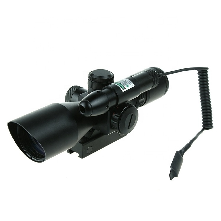 Hunting illuminated sight 2.5-10X40 with green laser sight