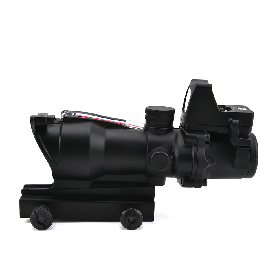 ACOG 4X32 red  scope telescope sight with mini red dot sight