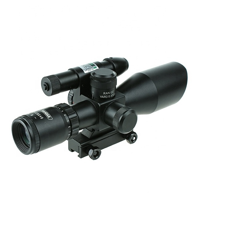 Hunting illuminated sight 2.5-10X40 with green laser sight