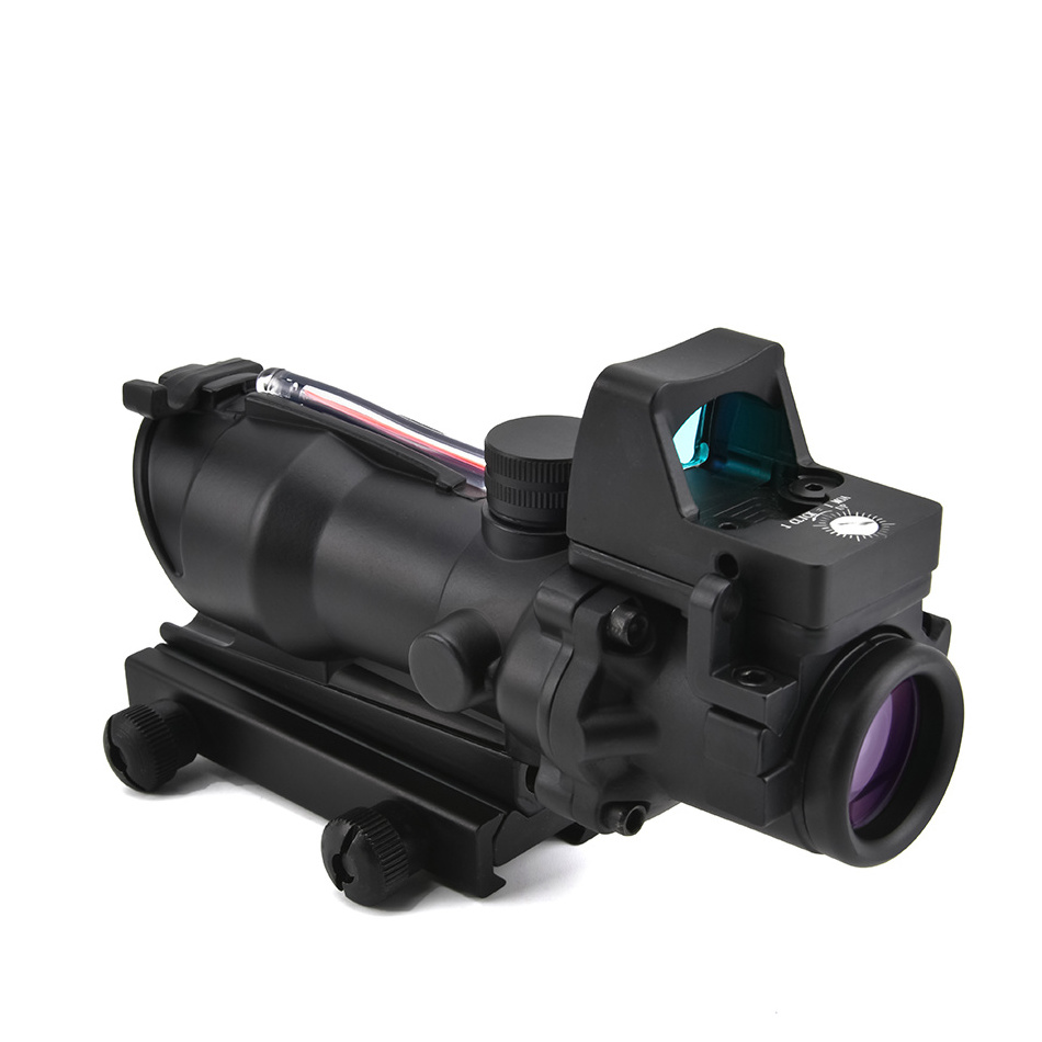 ACOG 4X32 red  scope telescope sight with mini red dot sight