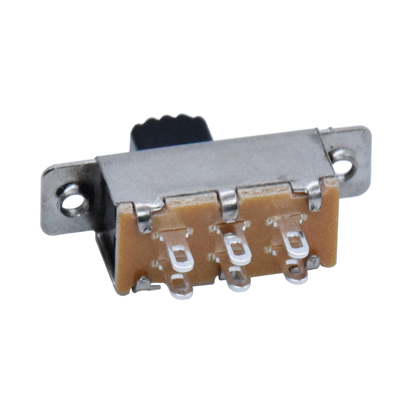 Kandens SS22F32 Mini Slide Switches 2 Pole 2 Way 6P 6 Pin DPDT 2P2T RG Vertical Toggle Switch with Mounting Hole