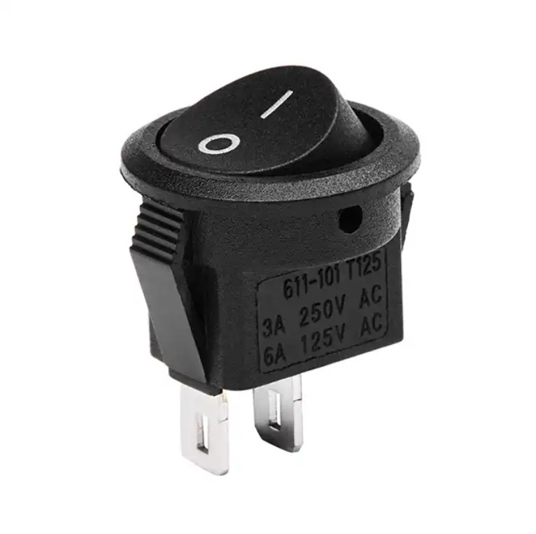 Kandens KCD1-1051 Rocker Switches 15mm 20mm SPST 2 Pin 2 Way ON-OFF KCD1-10510 3A/250V 6A/125V AC Push Round Button Switch