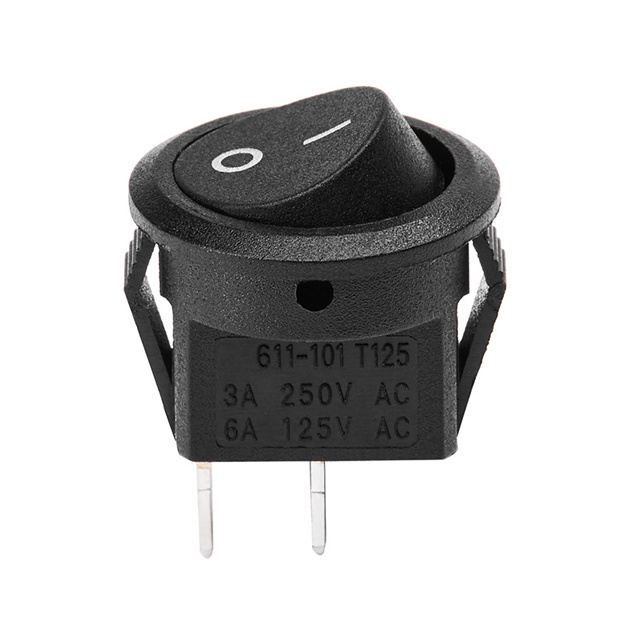 Kandens KCD1-1051 Rocker Switches 15mm 20mm SPST 2 Pin 2 Way ON-OFF KCD1-10510 3A/250V 6A/125V AC Push Round Button Switch