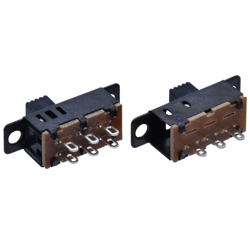 DIP Vertical 2P3T 1P2T SG 3/6 pin Slide switch with Screw Mounting Hole Toggle switch Knob height customizable SS23D32