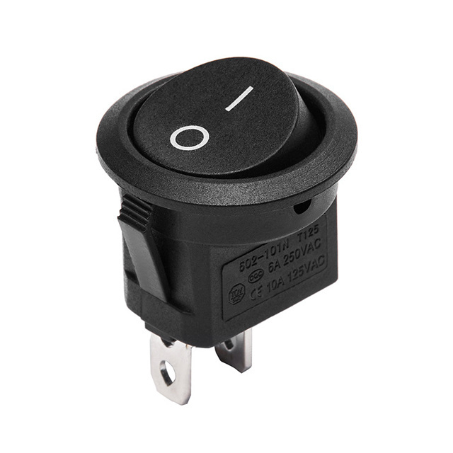 KCD2-101 2 pin on off rocker switch mini round switch for table lamp electrical appliance