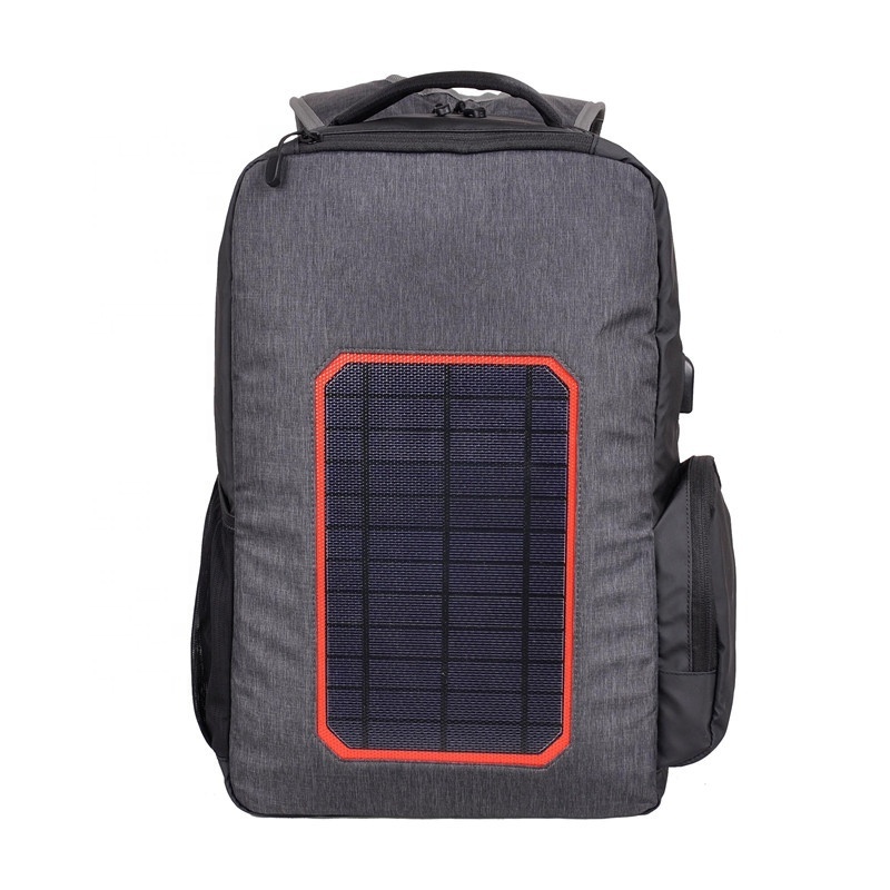 Bsci Factory Wholesale Usb Charging Port Waterproof Solar Bag Travel Laptop Solar Power Backpack