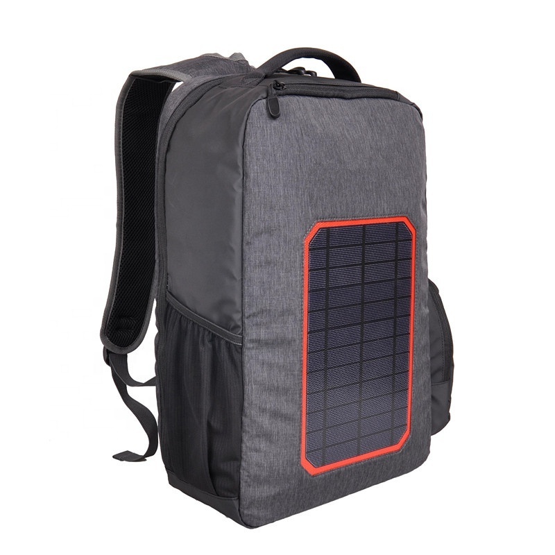 Bsci Factory Wholesale Usb Charging Port Waterproof Solar Bag Travel Laptop Solar Power Backpack