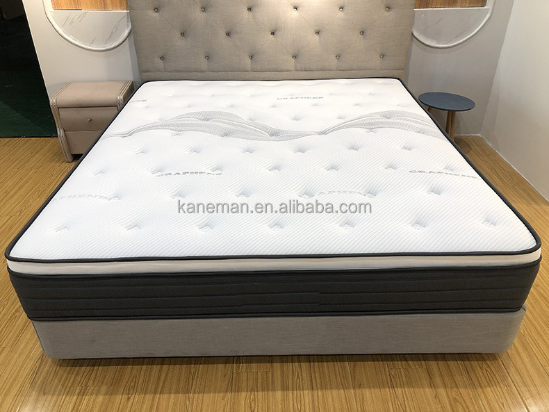 Bedroom mattress Colchones high resilience queen pocket coil spring bed mattress in a box matelas king size mattress manufacture