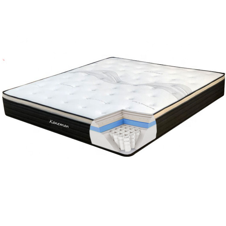 Bedroom mattress Colchones high resilience queen pocket coil spring bed mattress in a box matelas king size mattress manufacture