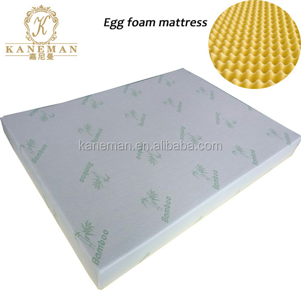 Cheap Price Bamboo Fabric Roll Up Mattress Convoluted egg crate Foam Memory Foam Mattress Topper