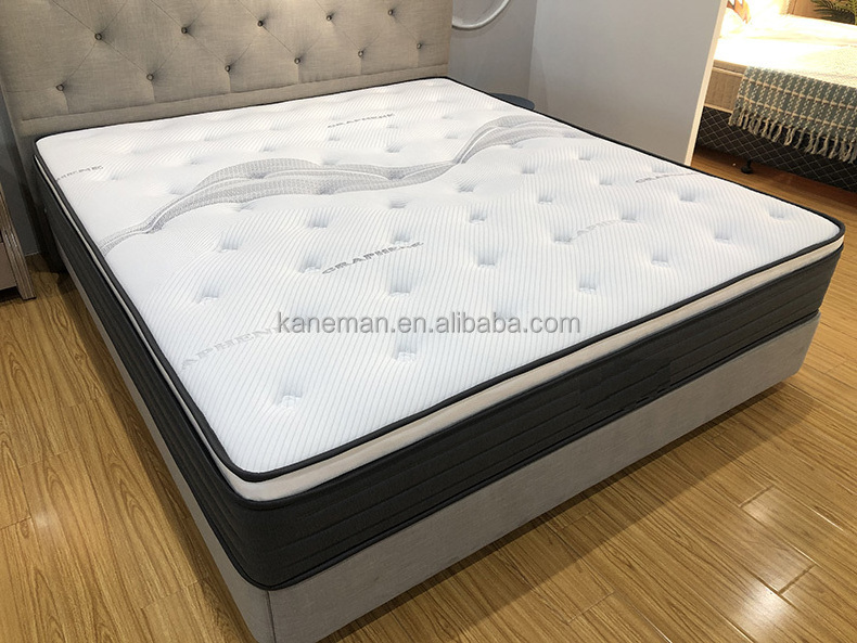 Bedroom mattress Colchones high resilience queen pocket coil spring bed mattress in a box matelas king size mattress manufacture