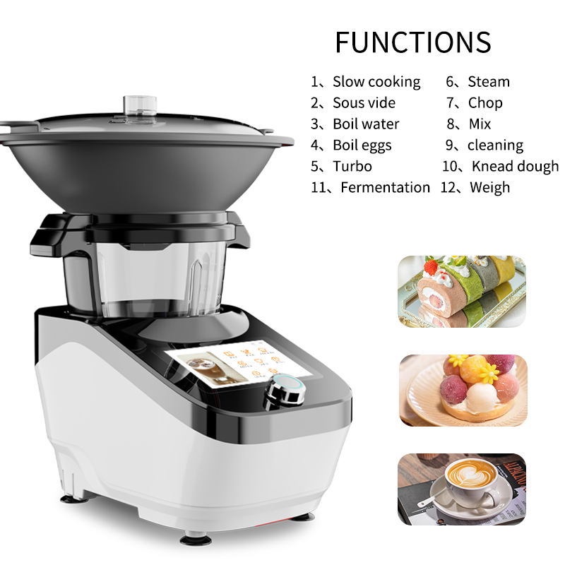 Morden Style meat grinder food chopper smart appliances kitchen home cooking robot thermomixer cooker