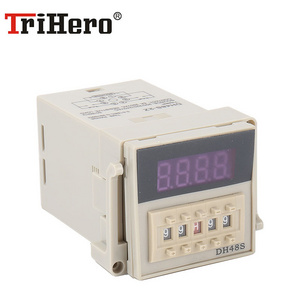 DH48S DC24V 12V Digit Timer Switch 48x48 MM 8 segment 4 Digital Timer Delay Relay