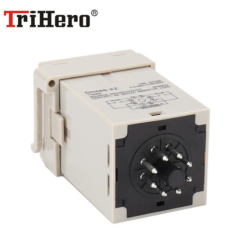 DH48S DC24V 12V Digit Timer Switch 48x48 MM 8 segment 4 Digital Timer Delay Relay