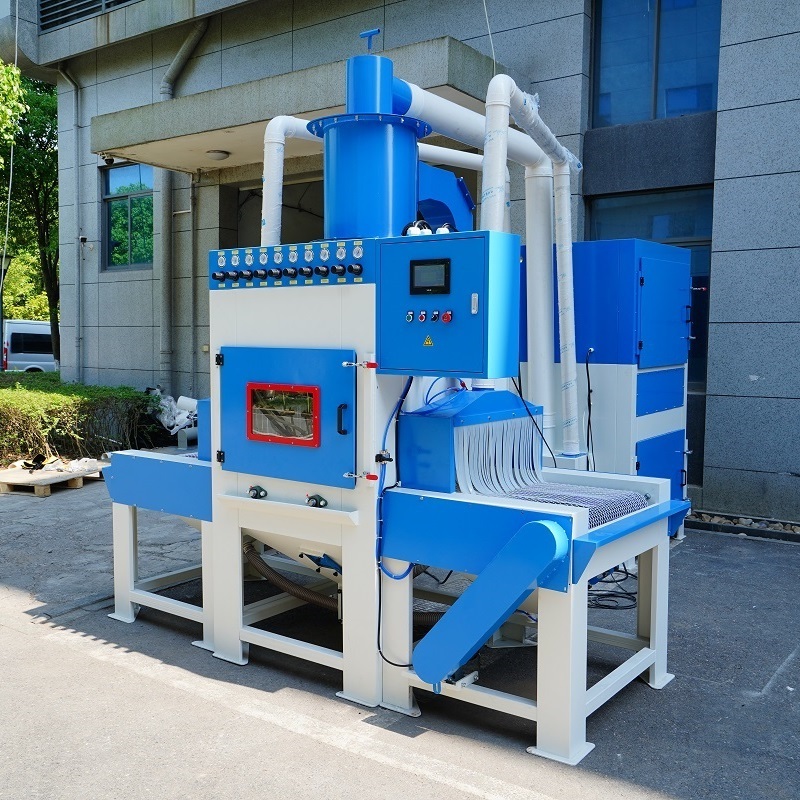 High Efficiency Automatic Sandblasting Machine Continuous Conveyor Blasting System