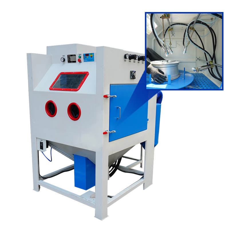 Wheel Rim Sand Blasting Machine Automatic Sandblasting Cabinet