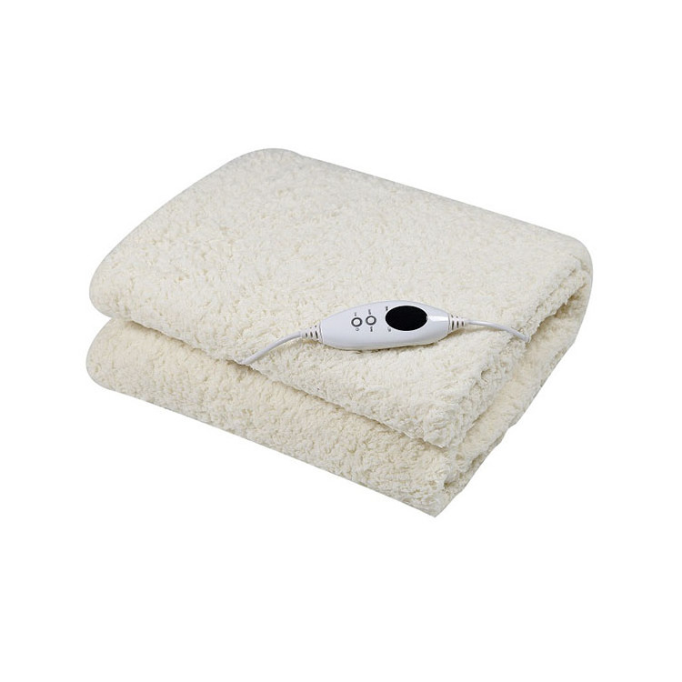 Fleece And Polyester Portable Temperature Controlled Electric Blanket For Winter