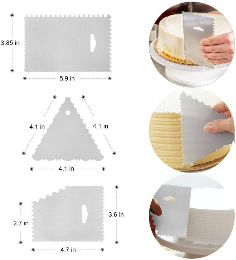 Wholesale Stainless Steel Spatula Kits Supplies Decorating Cake Tool Set Cake Turntable for Cake Decoration Baking Accessories
