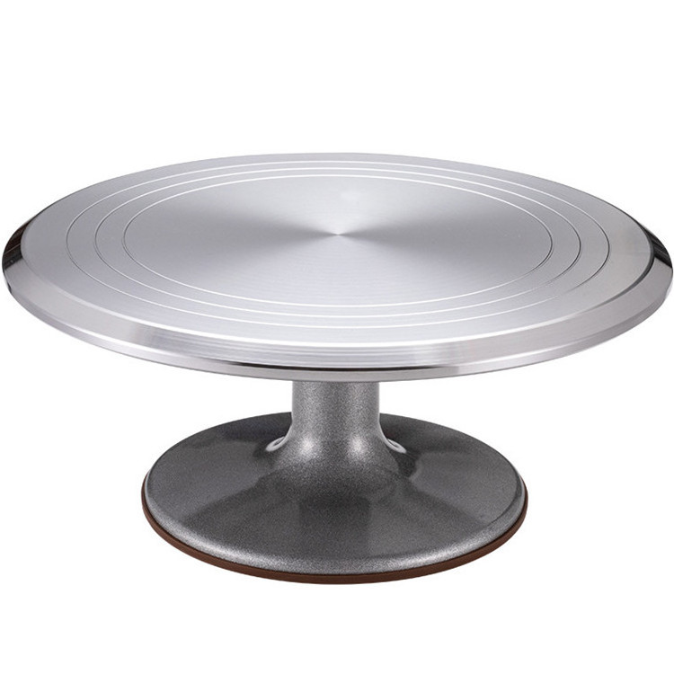 OEM Hot Sale Baking Tool 12 in Aluminium Alloy Round Revolving Cake Stand Turntable For Making Cake