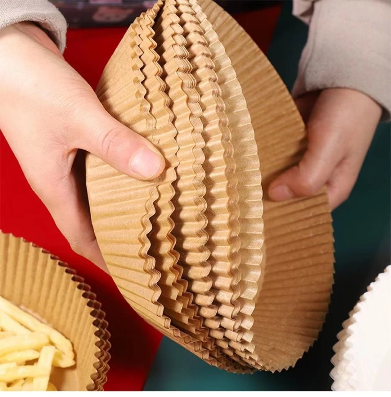 Baking Accessories Air Fryer Disposable Paper Liner Non-Stick Mat Steamer Round Paper Baking Mats Kitchen AirFryer Paper