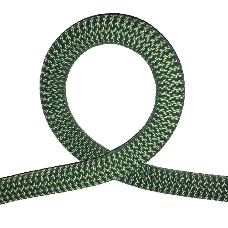 10mm army green custom nylon braided rope static climbing rope