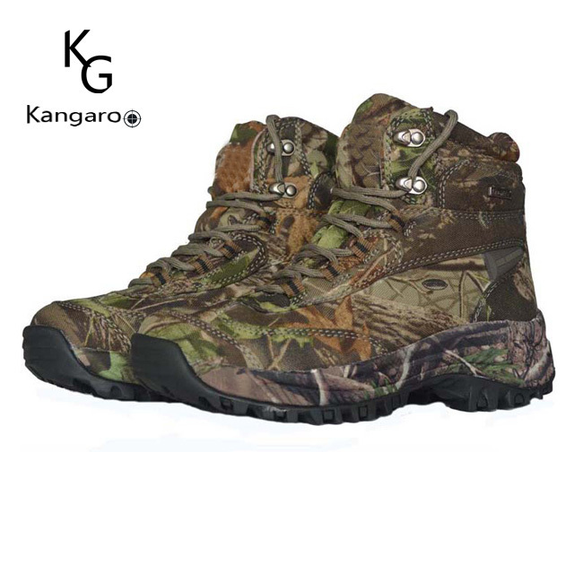 Mens Camouflage hunting waterproof  jungle ankle boots