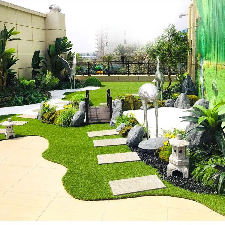 Garden Yard Synthetic School Soccer Lawn Artificial Turf Roll Green Artificial Grass Carpet For Football Field